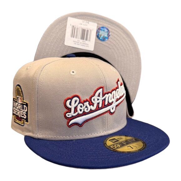 New Era Los Angeles Dodgers 59FIFTY Fitted Hat 2024 World Series Patch 7 1/2 - Picture 8 of 9